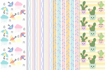 Sweet pastel color seamless pattern