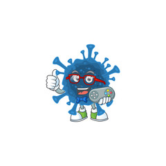 An attractive gamer coronavirus desease cartoon character design