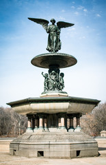 el angel de las aguas, fontana de bethesda, centtral park, manhattan