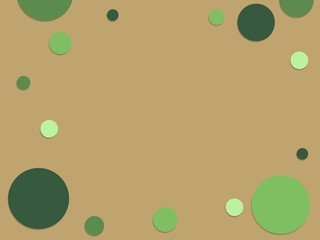 Nature tone green and brown paper cut template