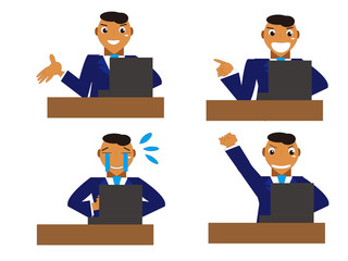 ビジネス男性のポーズ９