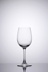 Empty glass clean isolated on white with space for copy