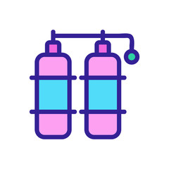 gas butane icon vector. Thin line sign. Isolated contour symbol illustration