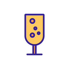 Champagne icon vector. Thin line sign. Isolated contour symbol illustration