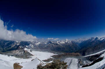 Fototapeta na wymiar The top of the Matterhorn 