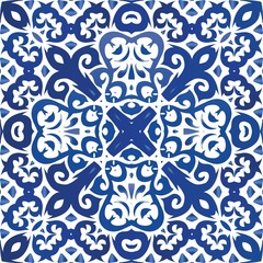 Ornamental azulejo portugal tiles decor.