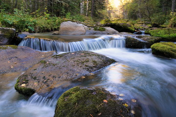 A small waterfall on the river Belokurikha.