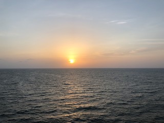 sunset over the sea