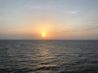 sunset over the sea