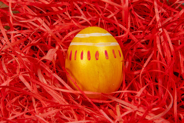 Colorful eggs symbolizing Easter