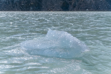Floating Ice Crystal on Tasman Lake Mount Cook