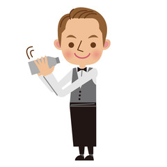 カクテルを作るバーテンダー