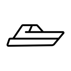Beautiful yacht icon vector. Thin line sign. Isolated contour symbol illustration