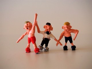 Fototapeta na wymiar Miniature figurine of boxer ④
