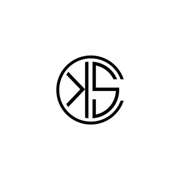 KSC CKS Logo .E legant Circle Design, Geometric Monogram for a Modern, Minimalist Corporate Brand Identity.
