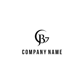Modern and Minimalist GJB Letter Logo Design with Elegant Monogram and Clean Black and White Concept for Tech, Finance, and Business Branding