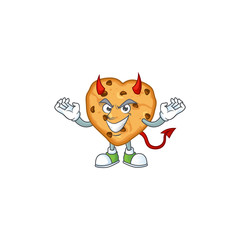 Cartoon picture of chocolate chips love in devil cartoon character design