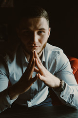 portrain of a young beraded businessman