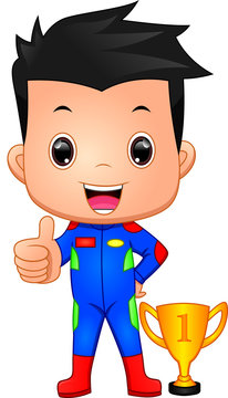 recommend clip art: racer winner with a gold cup