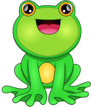 Green frog cartoon