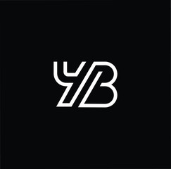Initial based modern and minimal Logo. YB BY letter trendy fonts monogram icon symbol. Universal professional elegant luxury alphabet vector design