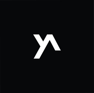 Initial based modern and minimal Logo. YA AY letter trendy fonts monogram icon symbol. Universal professional elegant luxury alphabet vector design