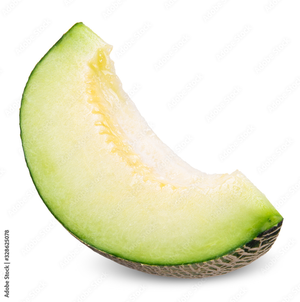 Poster slice melon isolated on white clipping path