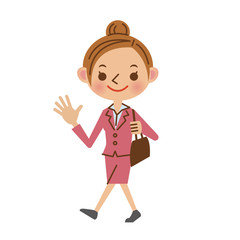 歩くビジネスウーマン