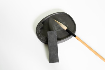 White background pen and ink Yanshi