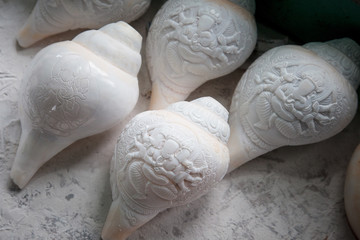 Shell carvings