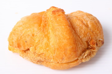 Fresh croissant bread isolated on white background