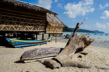 The Moken Sea Gypsy Village at Koh Surin on the Mu Ko Surin National Park, Surin Islands of...