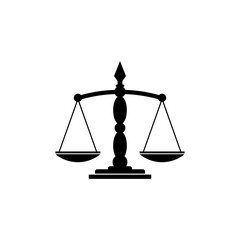 vector icon logo illustration scale, perfect for health or law firm office business. black color flat style