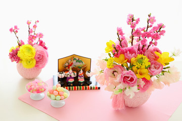 ひな祭り　フラワーアレンジ