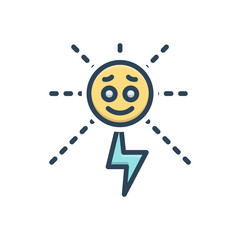 Color illustration icon for energy 
