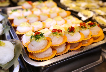 Sea oysters cooked according to a special recipe.