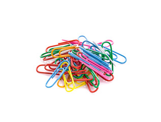 Paper clips an isolated on white background