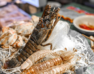 Sea crayfish cooked according to a special recipe.