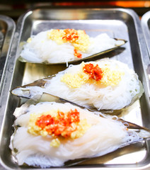 Sea oysters cooked according to a special recipe.