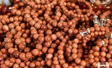 Beads from a decorative stone