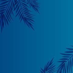 Fototapeta na wymiar 2020 background color of palm leaves