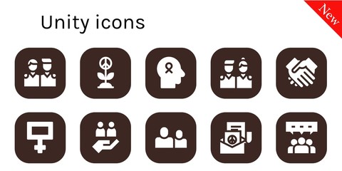 Modern Simple Set of unity Vector filled Icons