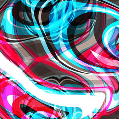 color abstract ethnic pattern in graffiti style with elements of urban modern style bright quality illustration for your design