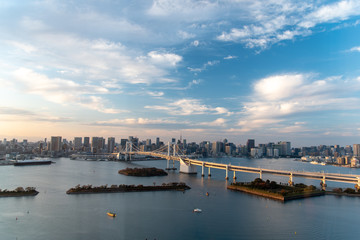 Fototapeta na wymiar view of the river in Odaiba Tokyo.