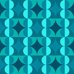 Repeated geometric forms. Abstract vector seamless pattern.