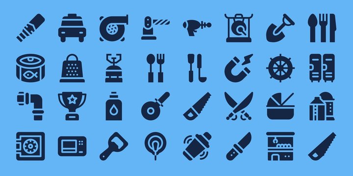 Modern Simple Set of metal Vector filled Icons