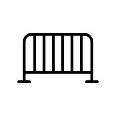 metal fence icon vector. Thin line sign. Isolated contour symbol illustration