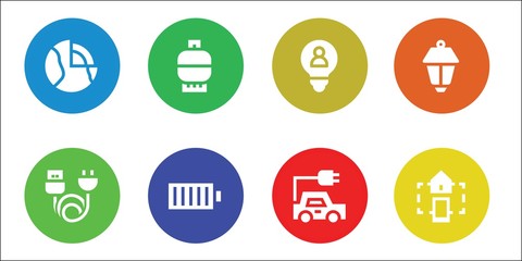 Fototapeta premium electricity icon set