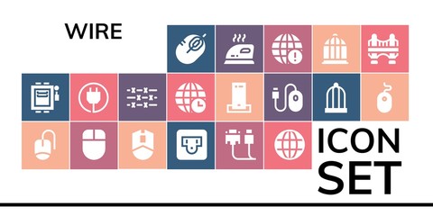 wire icon set