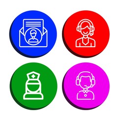 assistance icon set